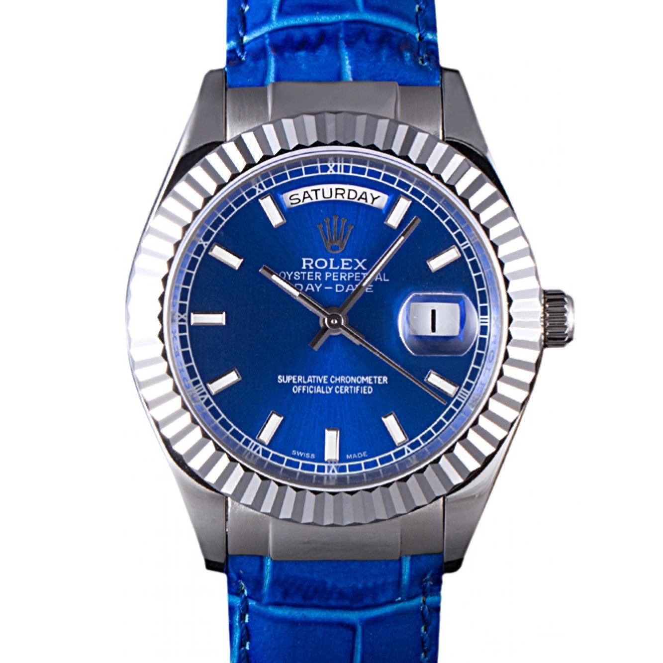 Aaa replica watch Blue Collection Band 621490 Rolex Oyster Day-Date Leather 0721